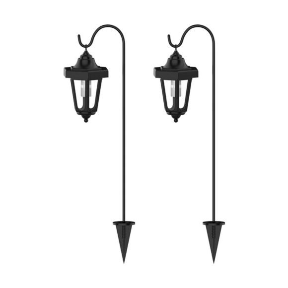Solar-Powered Outdoor Lights - Set of 2 Weather Resistant Hanging LED Lights - Picture 3 of 16